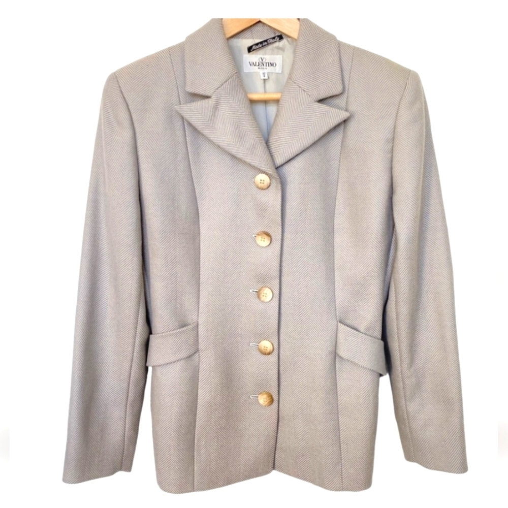 Valentino | Miss V | 100% Lama Laine Wool | Made in Italy | Ble Beige | Vintage